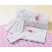 Λαδόπανο Σετ Ήρα | Ira - Lina Baby 1591-1 λευκό