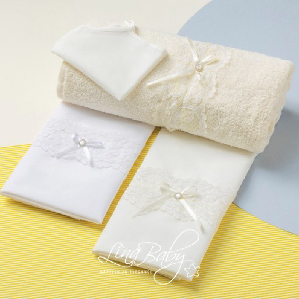 Λαδόπανο Σετ Ήρα | Ira - Lina Baby 1592-2 ιβουάρ