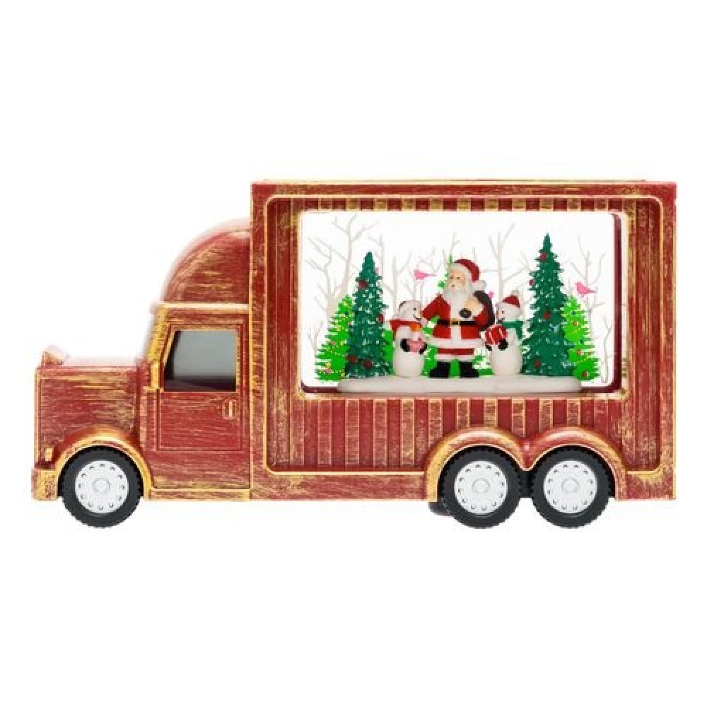 Χριστουγεννιάτικο φωτιζόμενο LED διακοσμητικό φορτηγό 32 x 8,5 x 17