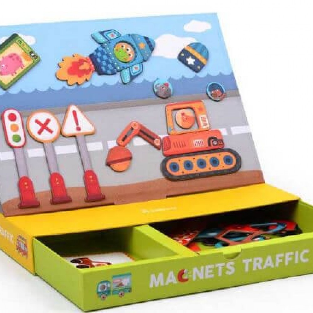 Επιτραπέζιο παιδικό παιχνίδι Σετ μαγνητάκια - Οχήματα