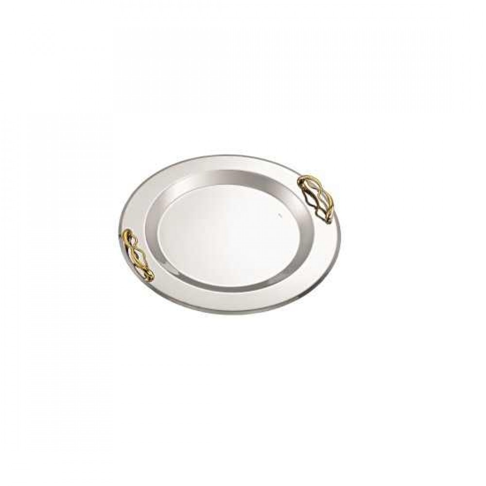 Δίσκος Γάμου ασημί-χρυσό inox ΚΔ 2175 36 εκ. 