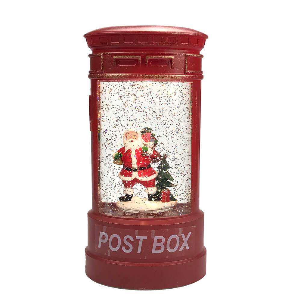 Χριστουγεννιάτικο φωτιζόμενο μουσικό κουτί γραμματοκιβώτιο 23 x 8 x 12 