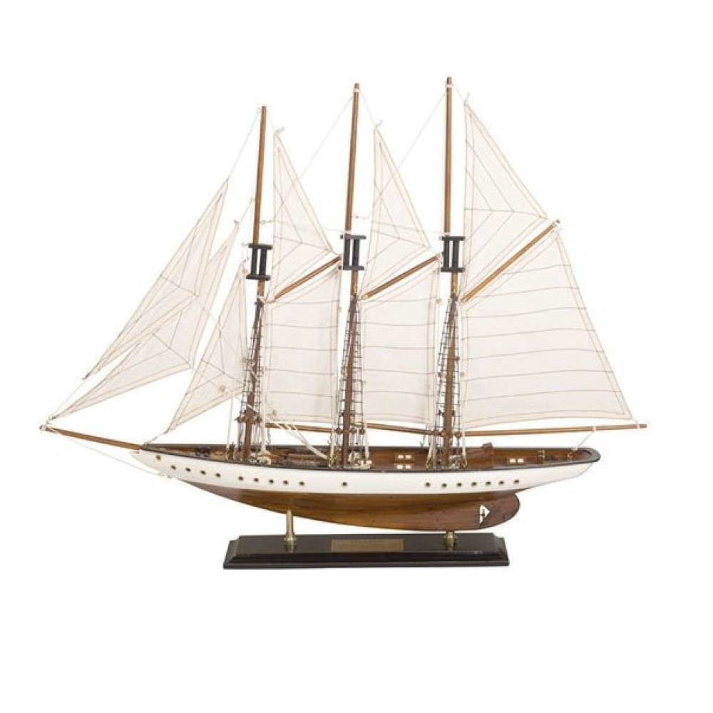 Ξύλινο Διακοσμητικό Καράβι Ιστιοπλοϊκό ATLANTIC 60cm