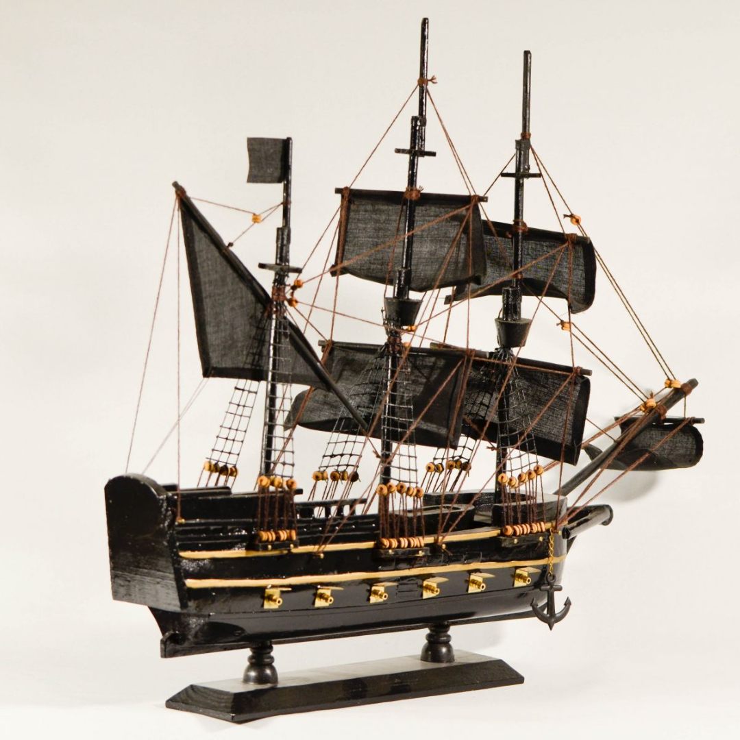 Ξύλινο Διακοσμητικό Πειρατικό Καράβι “THE BLACK PIC” 50cm