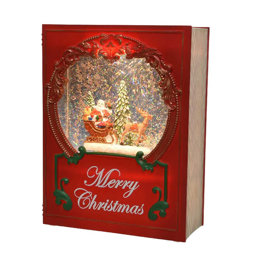 Χριστουγεννιάτικο φωτιζόμενο με LED μουσικό κουτί - Βιβλίο 16 x 7 x 21