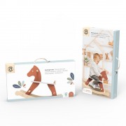 Ξύλινο παιδικό παιχνίδι Χρωματιστό Κουνιστό αλογάκι