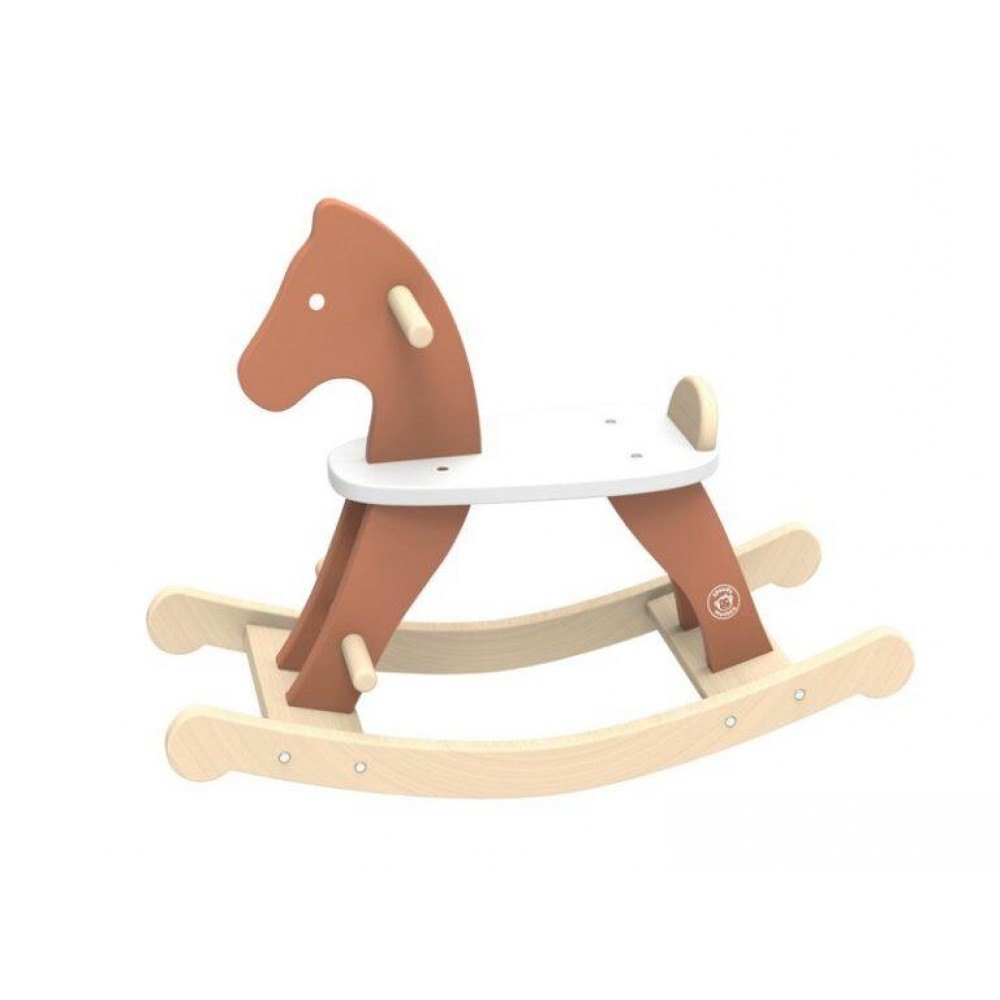 Ξύλινο παιδικό παιχνίδι Χρωματιστό Κουνιστό αλογάκι