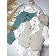 Βαπτιστικό Κοστούμι Vintage Soul TS25003 11 SV Βαπτιστικό Κοστούμι Vintage Soul TS25003 11 SV