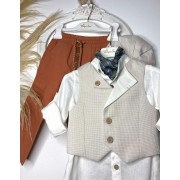 Βαπτιστικό Κοστούμι Vintage Soul TS25006 11 SV Βαπτιστικό Κοστούμι Vintage Soul TS25006 11 SV