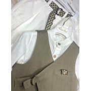 Βαπτιστικό Κοστούμι Vintage Soul TS25007 25 SV Βαπτιστικό Κοστούμι Vintage Soul TS25007 25 SV