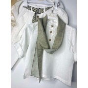 Βαπτιστικό Κοστούμι Vintage Soul TS25007 11 SV Βαπτιστικό Κοστούμι Vintage Soul TS25007 11 SV