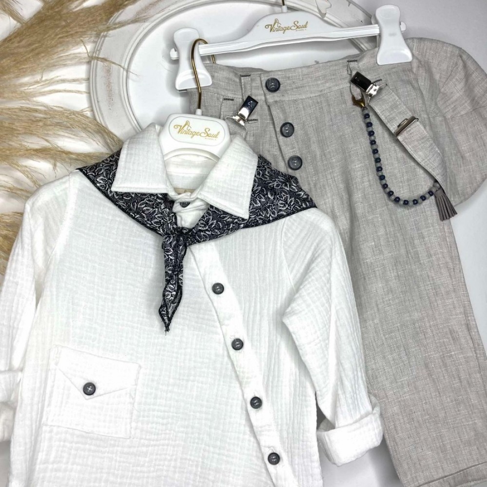 Βαπτιστικό Κοστούμι Vintage Soul TS25011