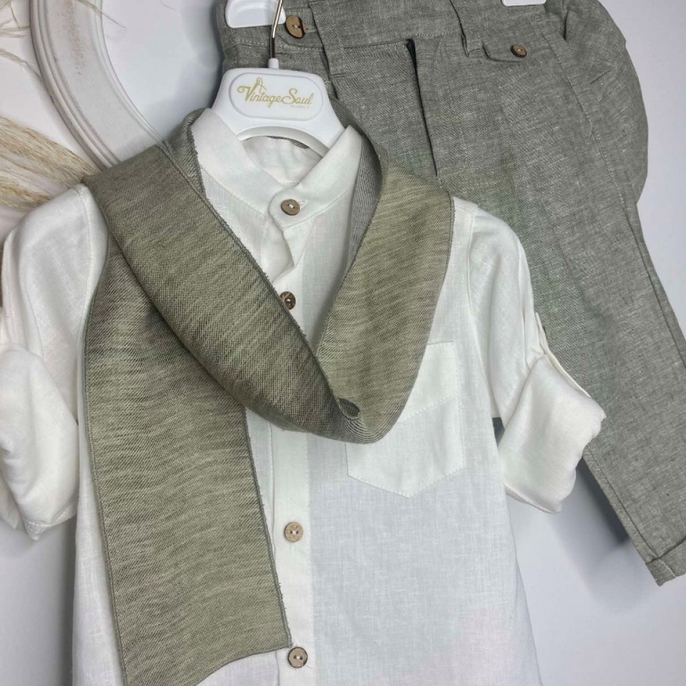 Βαπτιστικό Κοστούμι Vintage Soul TS23400