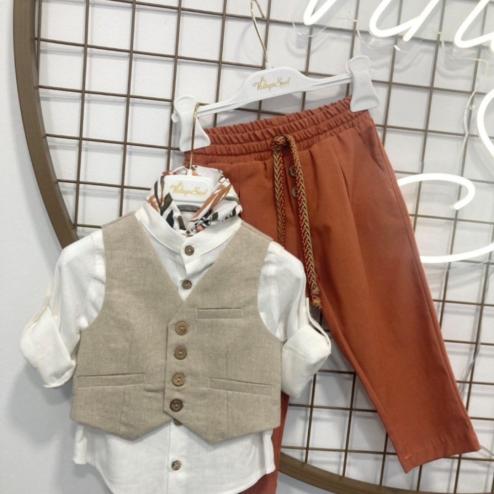 Βαπτιστικό Κοστούμι Vintage Soul TS25006