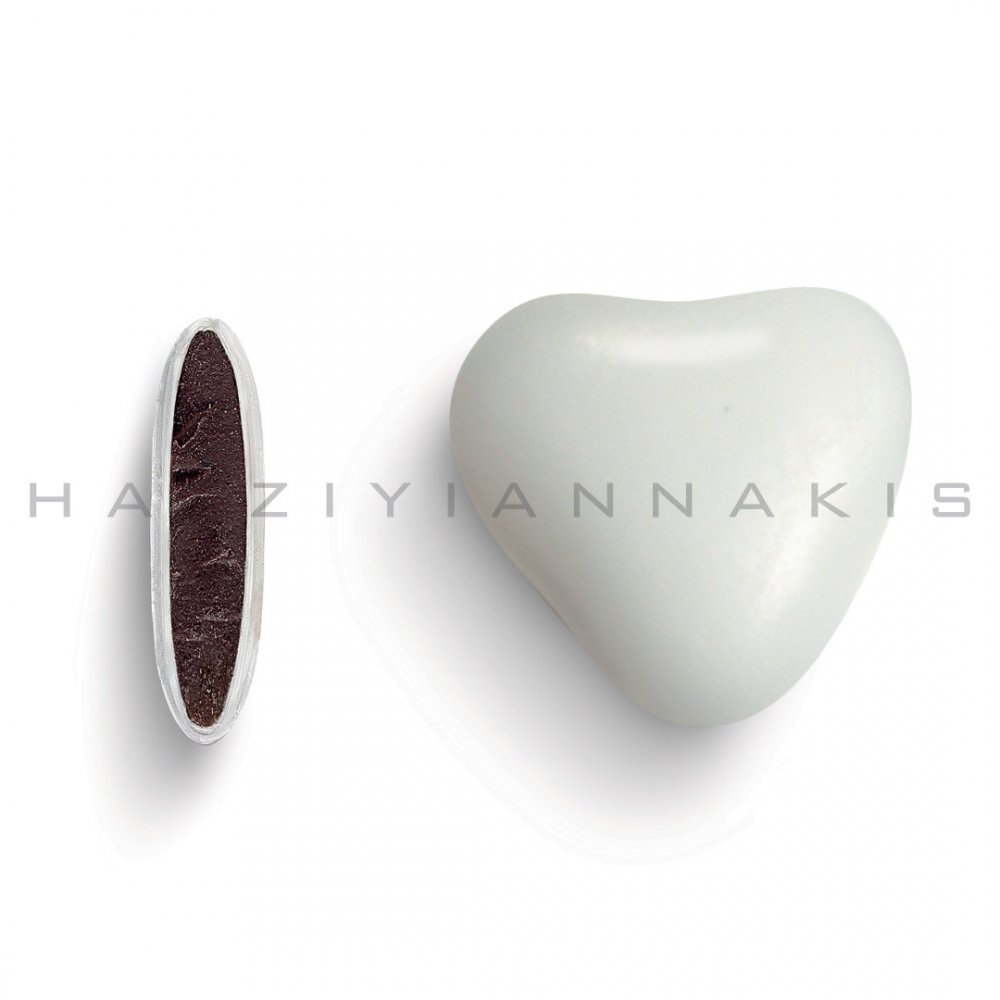 Κουφέτα Καρδιά σοκολάτα λευκό ματ Χατζηγιαννάκη 4 kg
