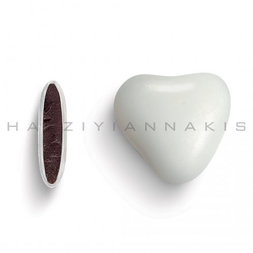 Κουφέτα Καρδιά σοκολάτα λευκό γυαλισμένο Χατζηγιαννάκη 1 kg