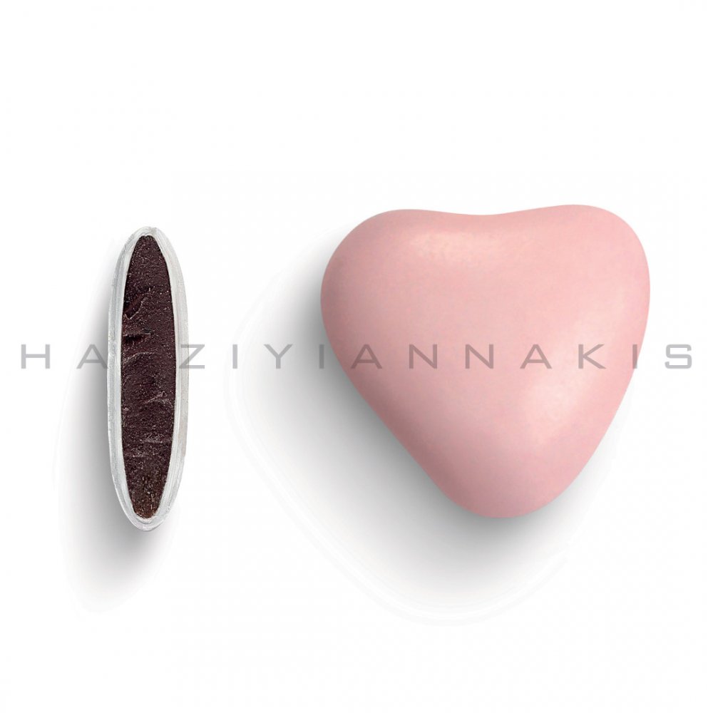 Κουφέτα Καρδιά σοκολάτα ροζ ματ Χατζηγιαννάκη 4 kg