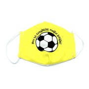 Μάσκα προσώπου παιδική μπάλα ποδοσφαίρου κίτρινη