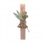 Λαμπάδα ροζ Τίνκερμπελ σετ με χειροποίητο κουτί-κάδρο