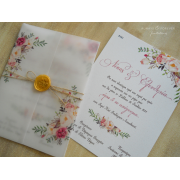 Προσκλητήριο γάμου Flowers AAF8101