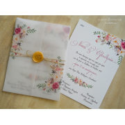 Προσκλητήριο γάμου Flowers AAF8101