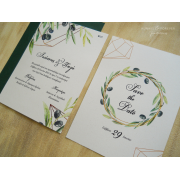 Προσκλητήριο γάμου Olive AAF8111