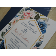 Προσκλητήριο γάμου Bouquet de Fleurs AAF8103