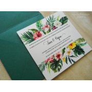 Προσκλητήριο γάμου Tropical Green AAF8116