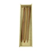 Κασετίνα ξύλινη για τη δασκάλα λουλουδάκια - μολύβια