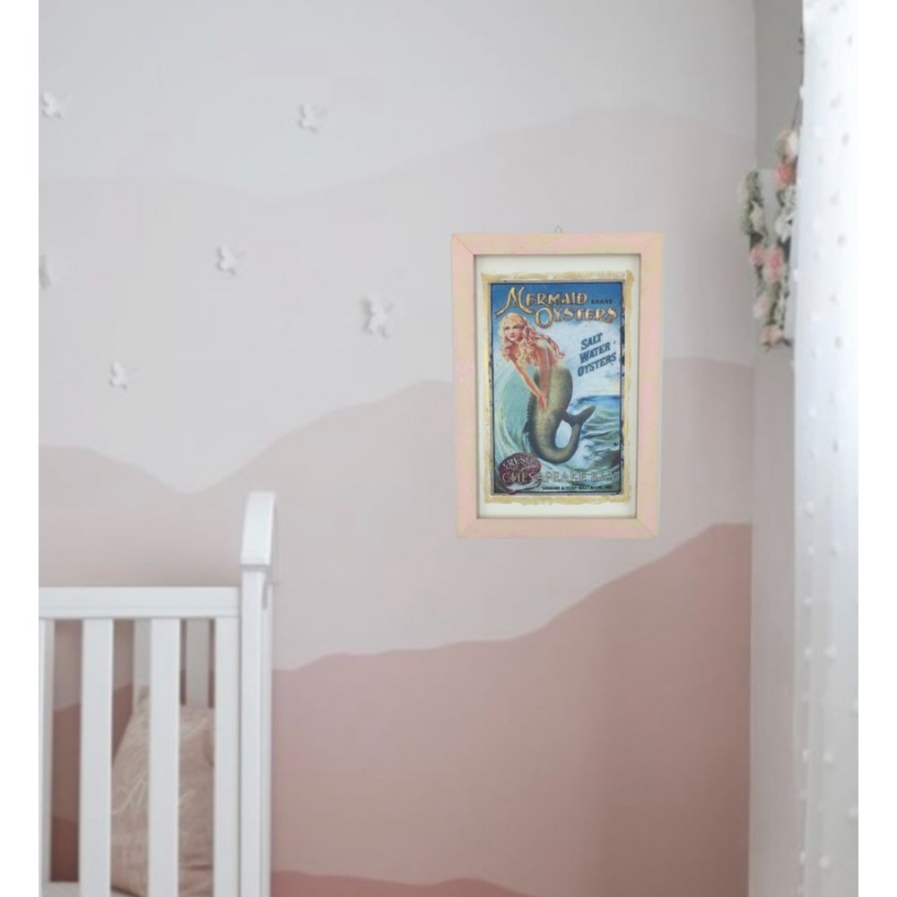 Λαμπάδα Γοργόνα σετ με χειροποίητο κάδρο