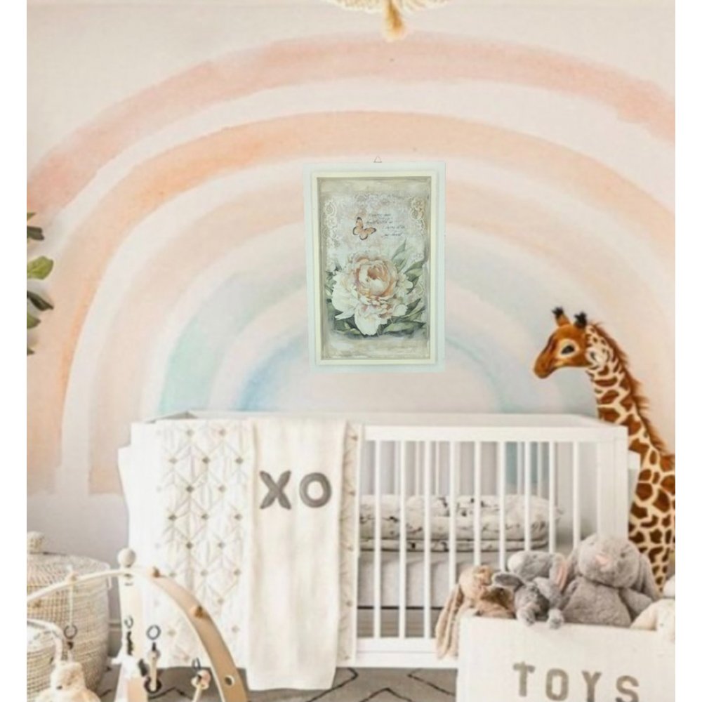 Λαμπάδα κοριτσάκι-σομόν πουά με χειροποίητο κάδρο