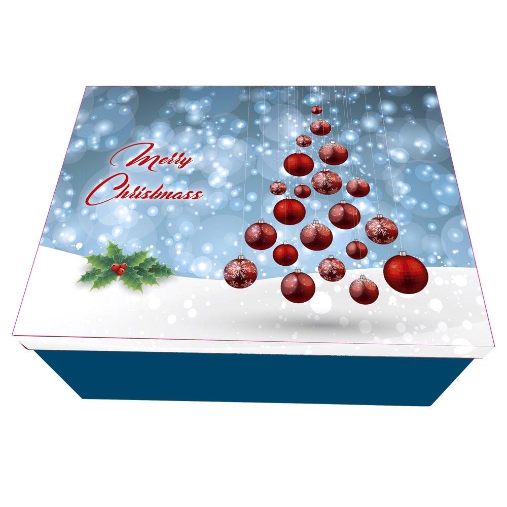 Σετ 5 κουτιά χάρτινα χριστουγεννιάτικες μπάλες 27 Χ 35