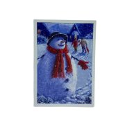 Ευχετήρια κάρτα Χριστουγεννιάτικη με Χιονάνθρωπο 22 Χ 11