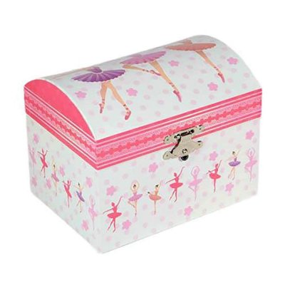 Μουσικό κουτί - Μπιζουτιέρα ballerina ροζ μπαουλάκι