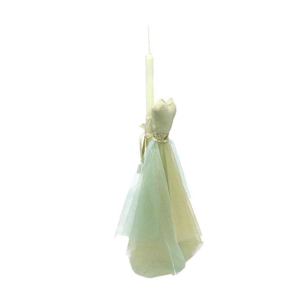 Λαμπάδα μπούστο με δίχρωμο φόρεμα 