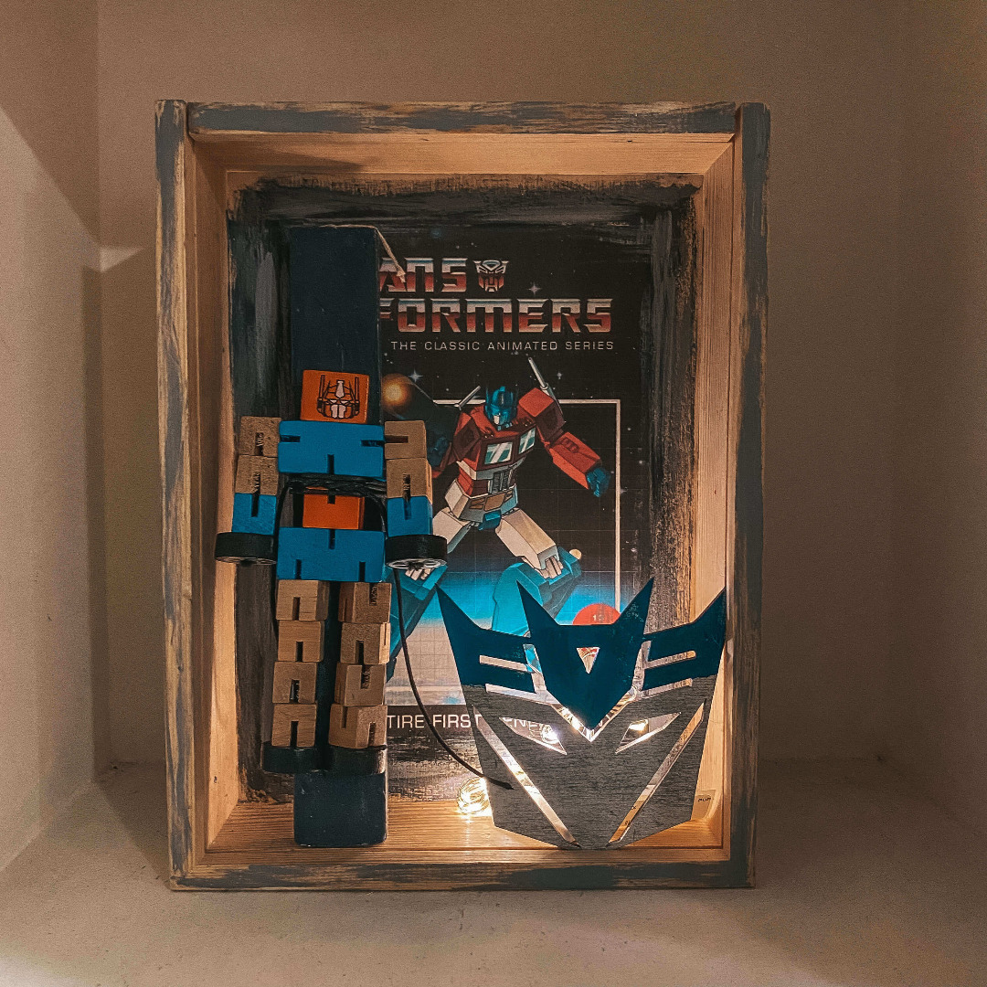 Λαμπάδα Tranformers σετ με χειροποίητο κάδρο